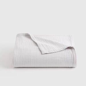 **NWOT**QUINCE, Organic Airy Gauze Bed Blanket•••KING/CAL KING, Light Gray